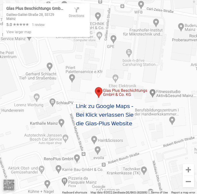 Glas-Plus anfahrt - Link zu Google Maps